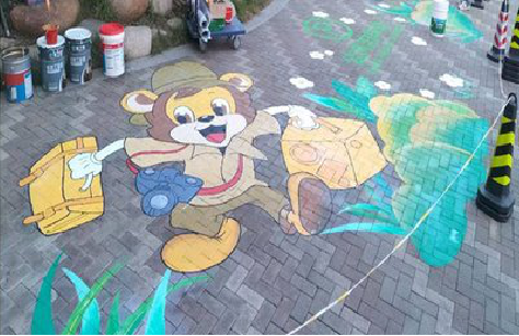 金秀夏季画地面彩绘会遇到的问题