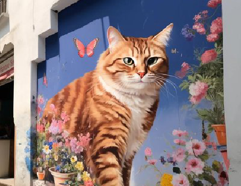 金秀自己绘制有个性的手绘墙