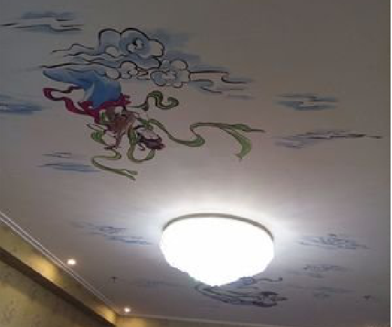 金秀如何快速绘制天花板上的手绘墙？